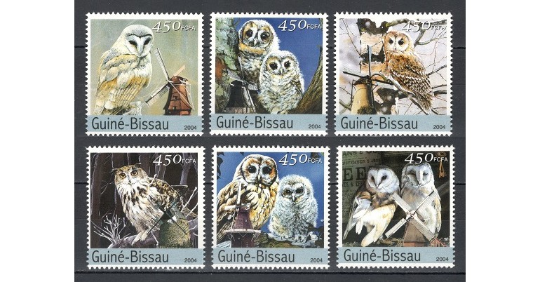 GUINEA BISSAU 2004 - BUFNITE - SERIE DE 6 TIMBRE - NESTAMPILATA - MNH / pasari437
